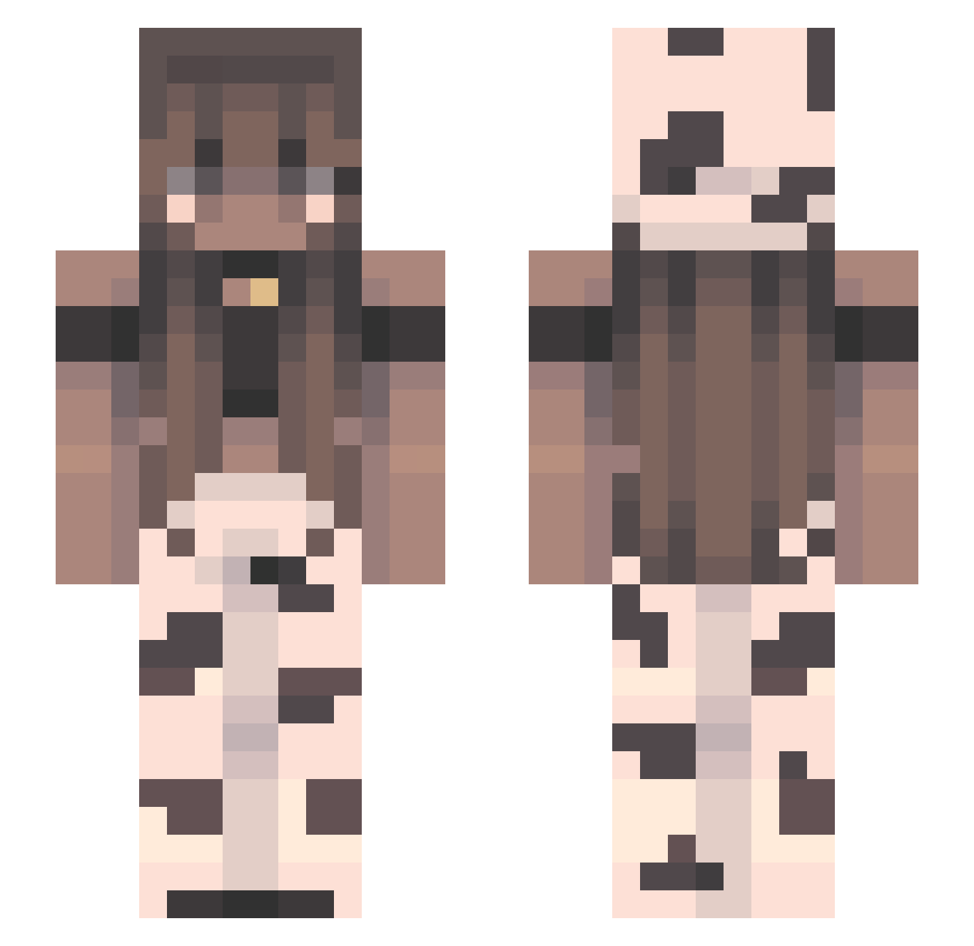 M_arr Minecraft skin, front and back view
