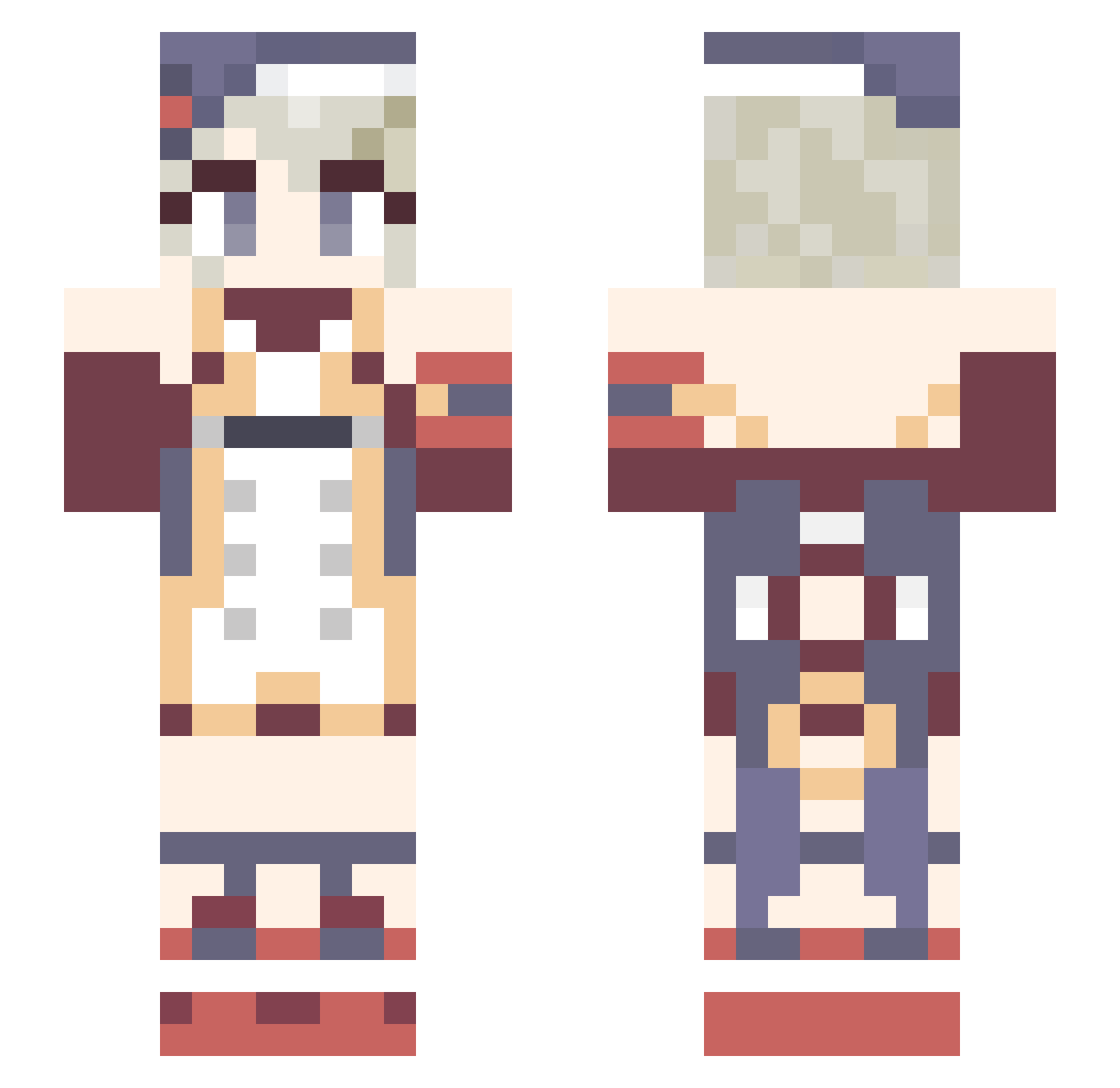 hugetaco Minecraft skin, front and back view