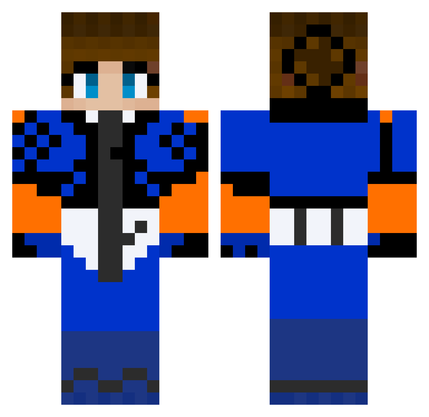 Snaagigoesrawr Minecraft skin, front and back view