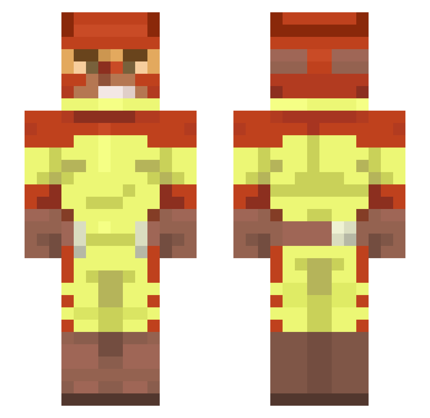 y2kmichaelcera Minecraft skin, front and back view