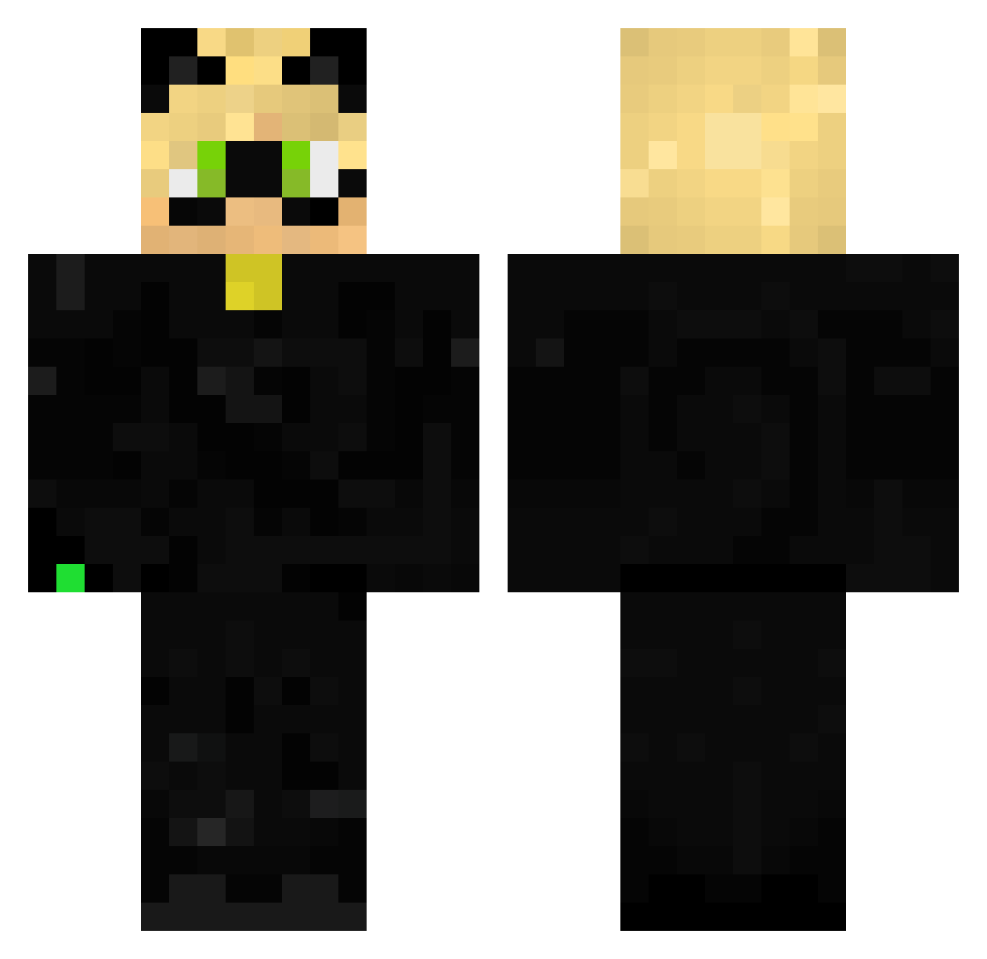 zxc_pearl Minecraft skin, front and back view