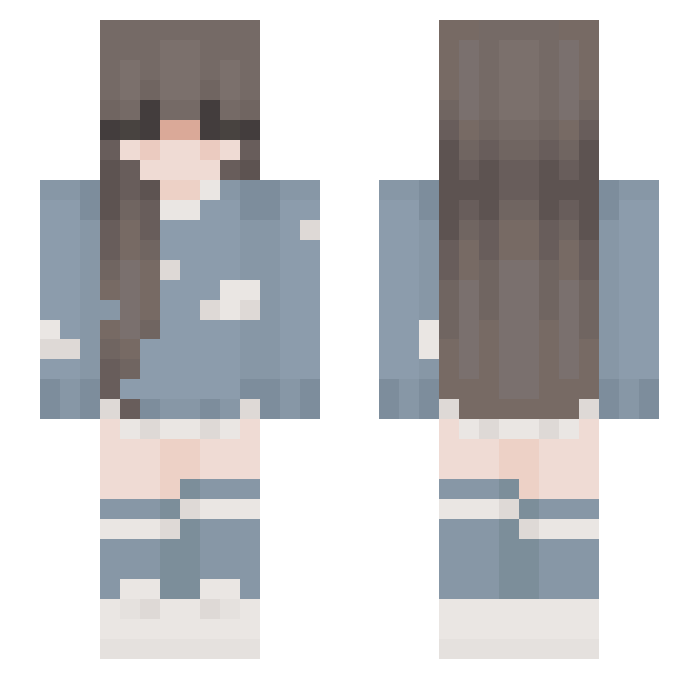 cloudyyyyyy_ Minecraft skin, front and back view