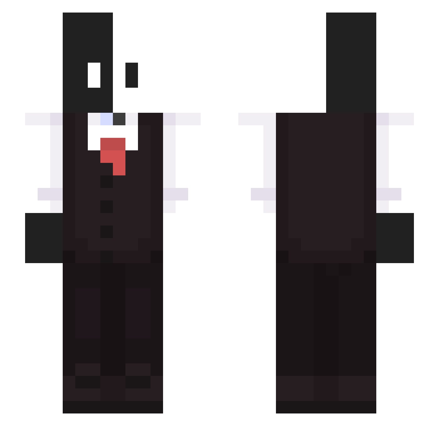 joaquinxd2 Minecraft skin, front and back view