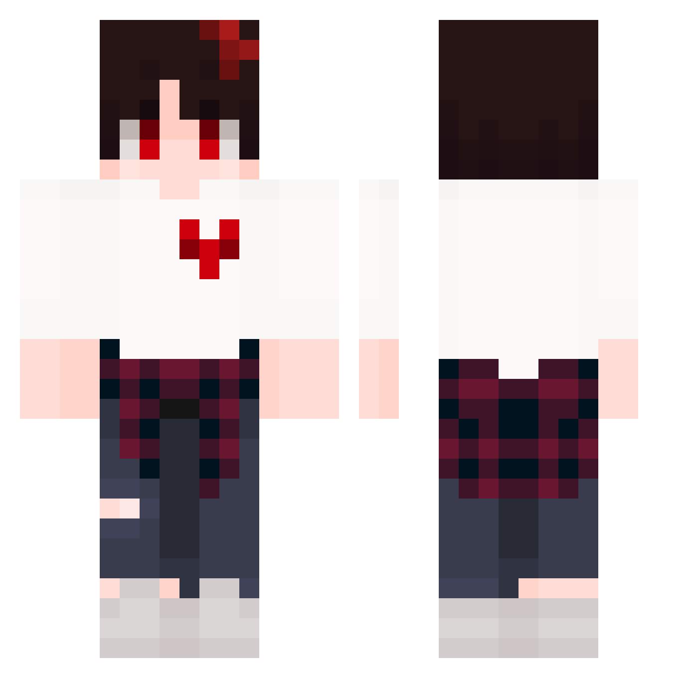Ammo921 Minecraft skin, front and back view