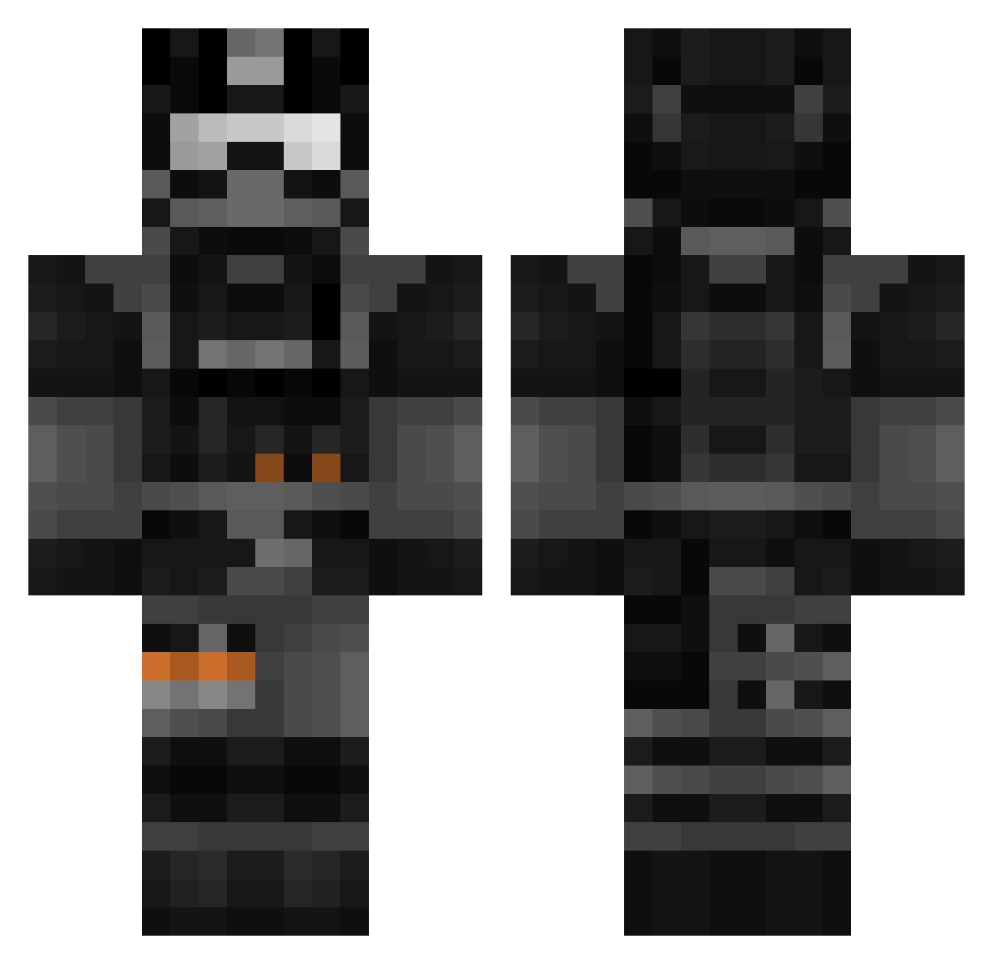 KGPT1974 Minecraft skin, front and back view