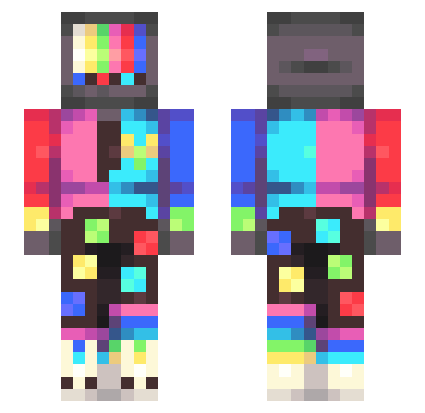 ErikCool2012 Minecraft skin, front and back view