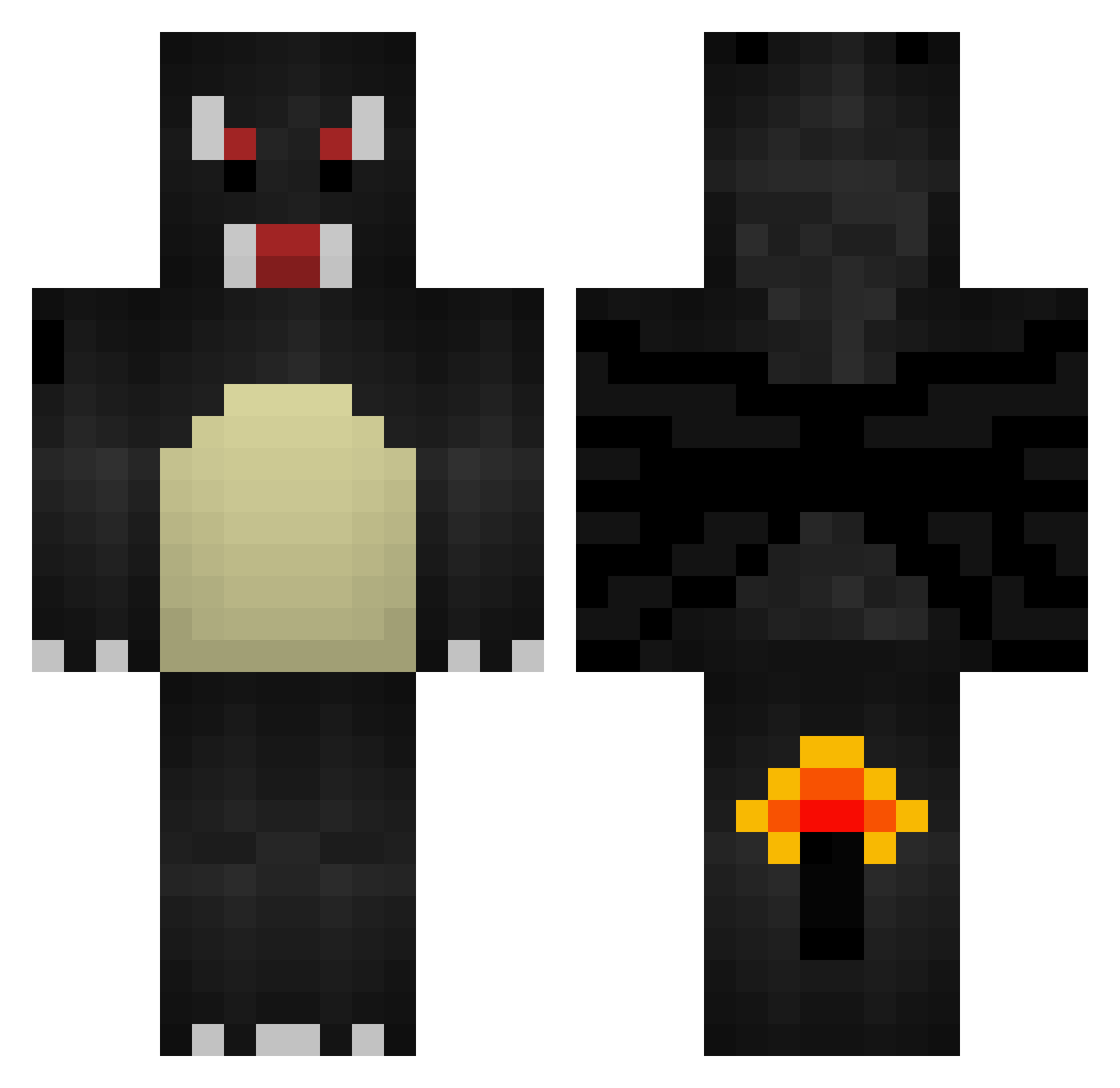 Madsloendal Minecraft skin, front and back view