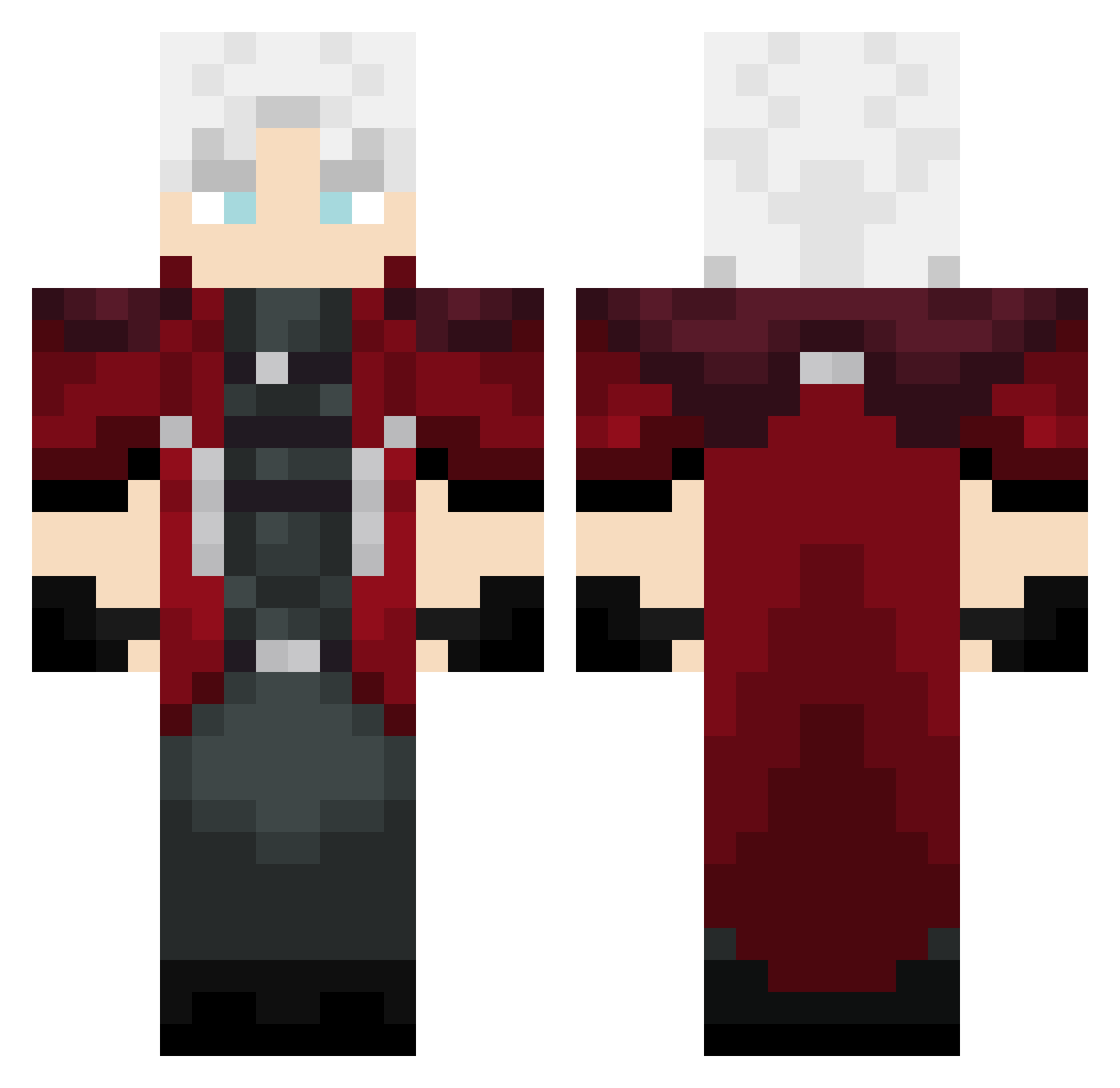 Jimmyboi22 Minecraft skin, front and back view