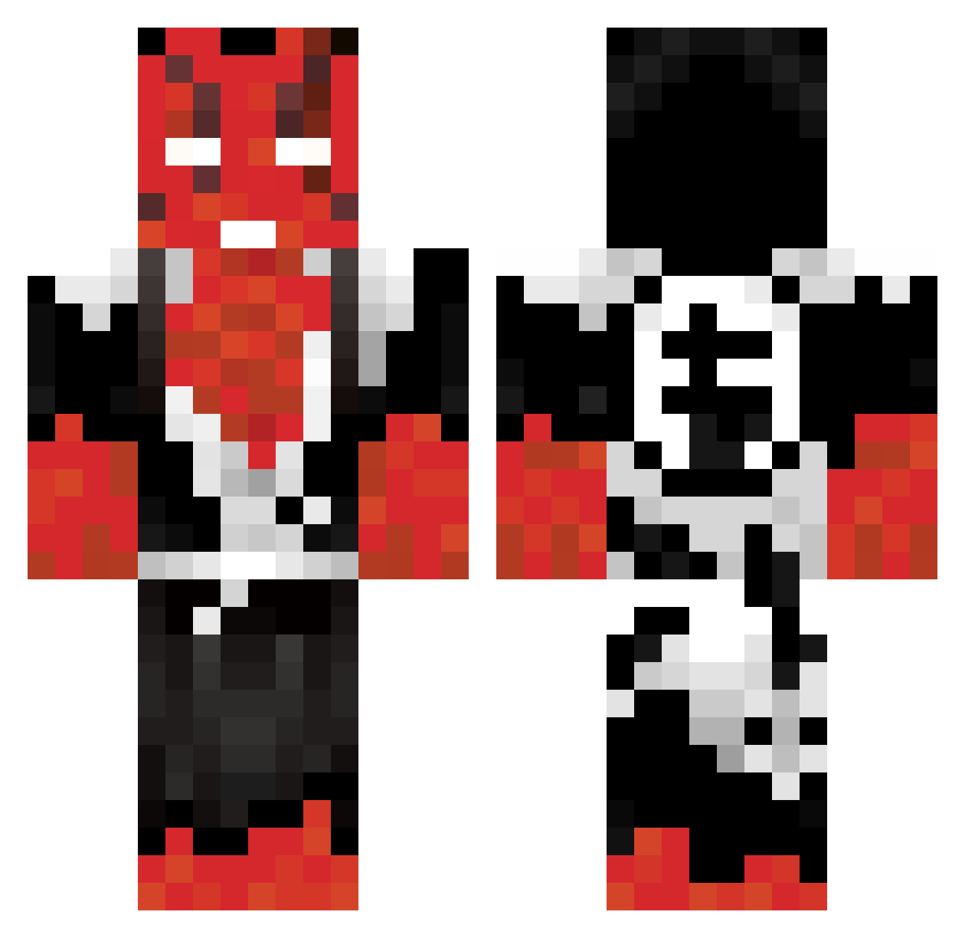 TuttoGas Minecraft skin, front and back view