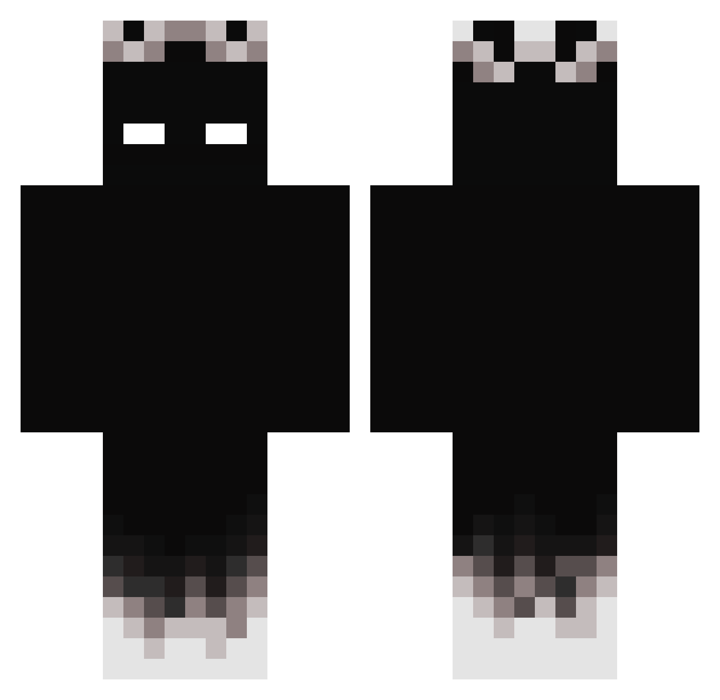 Accelbreaker Minecraft skin, front and back view