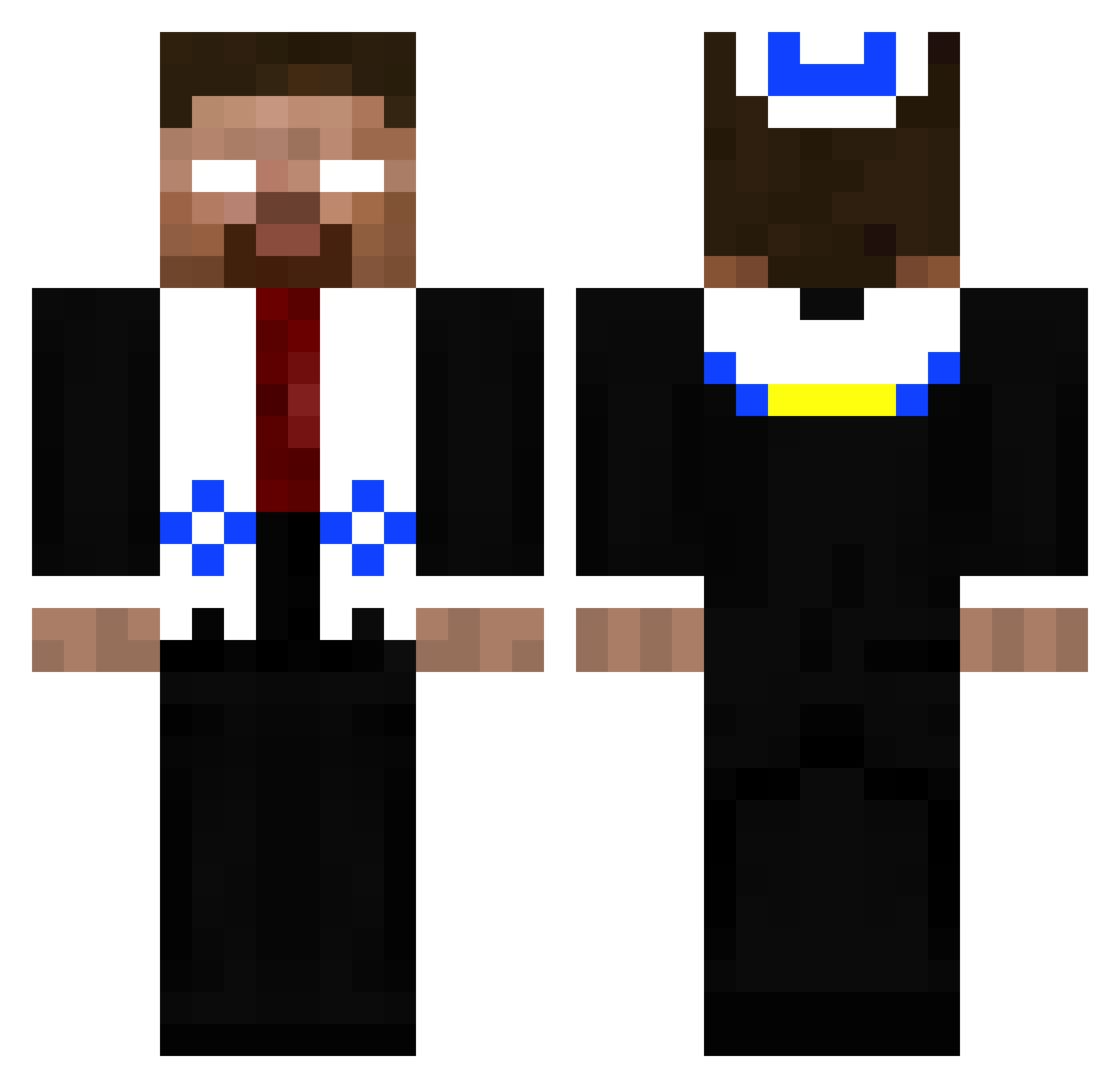 sp4ce_dust Minecraft skin, front and back view