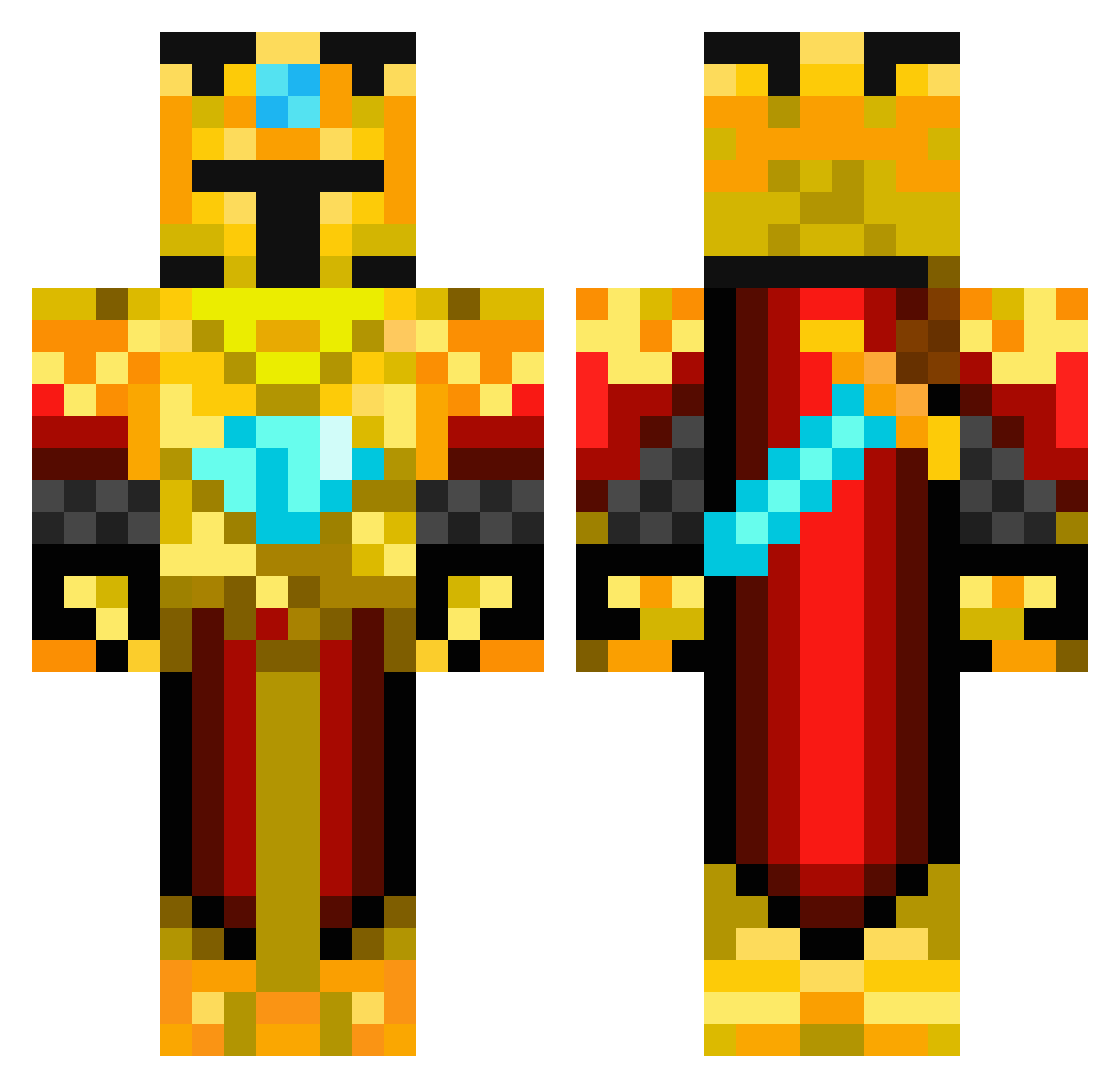 jenspeter Minecraft skin, front and back view