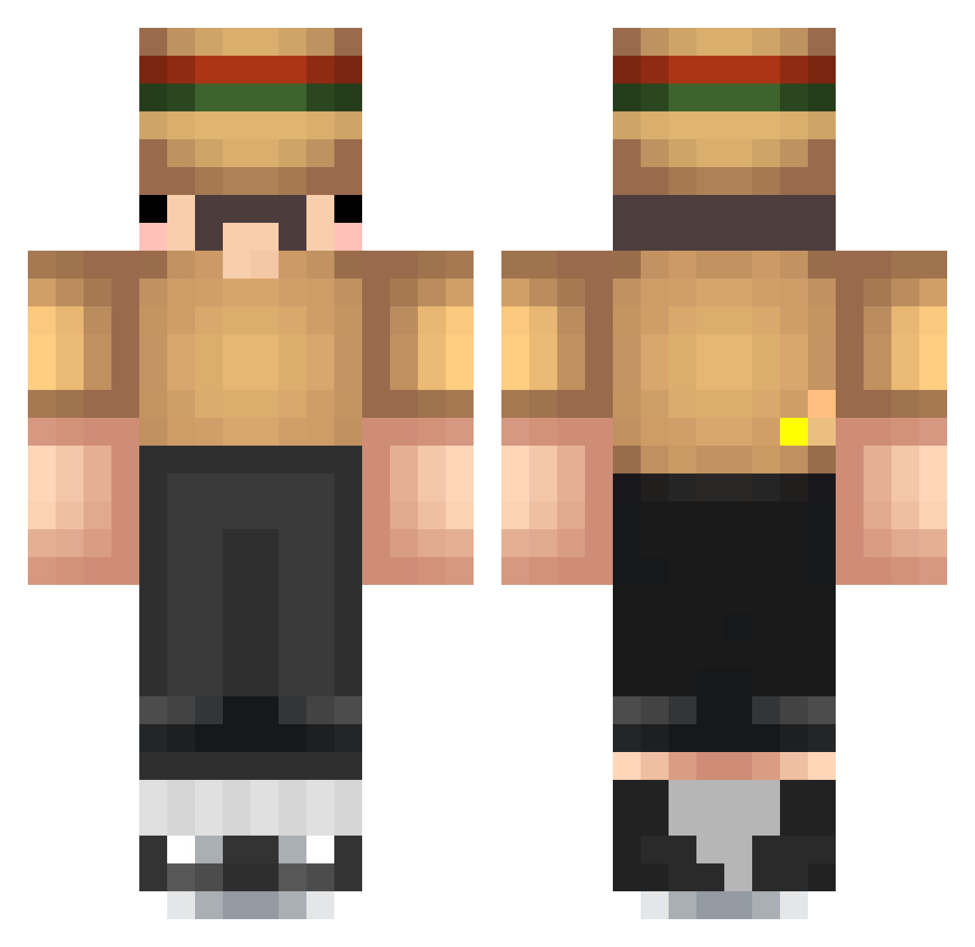 AmeisenArthur Minecraft skin, front and back view