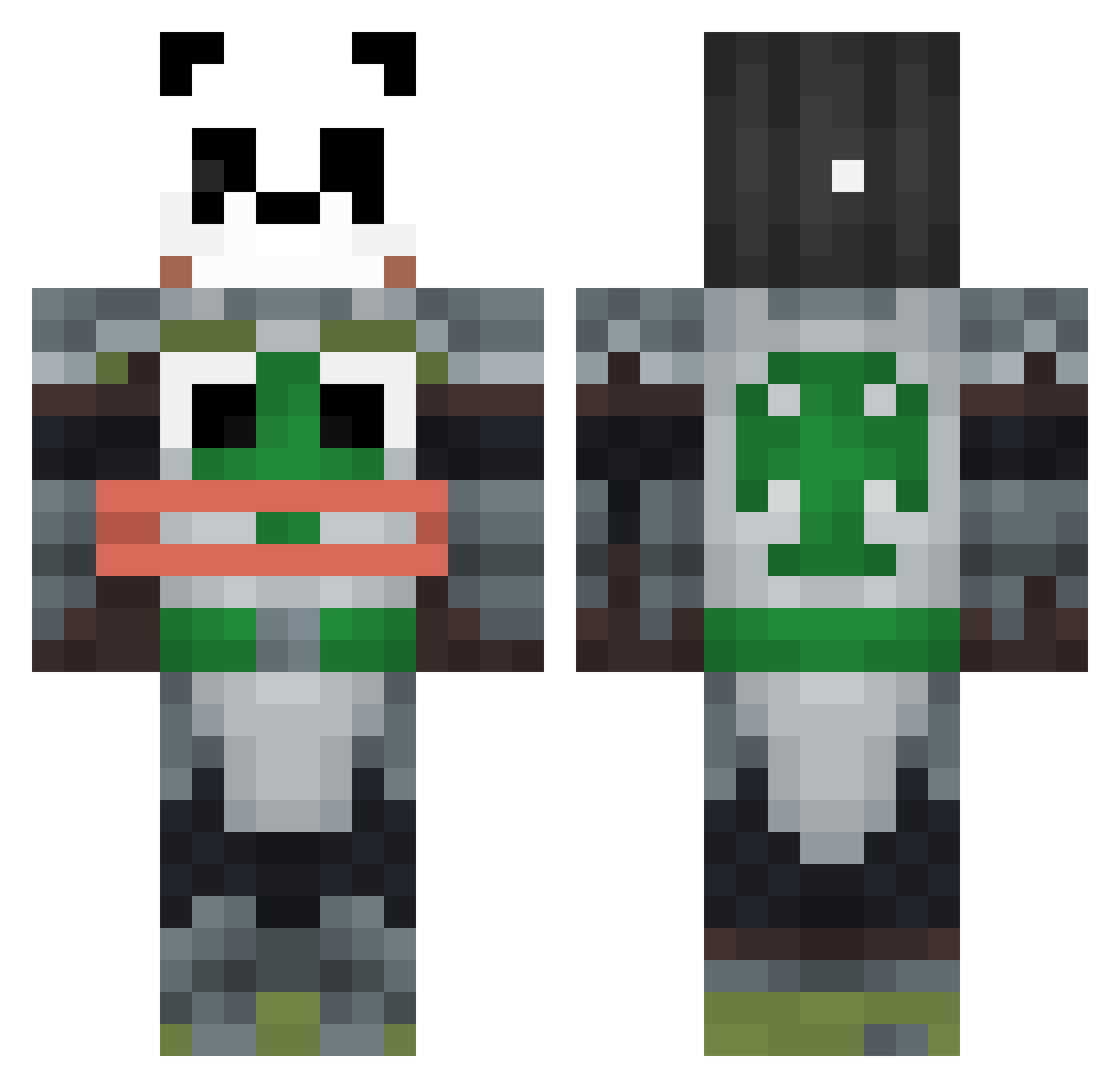 Forcraft3 Minecraft skin, front and back view
