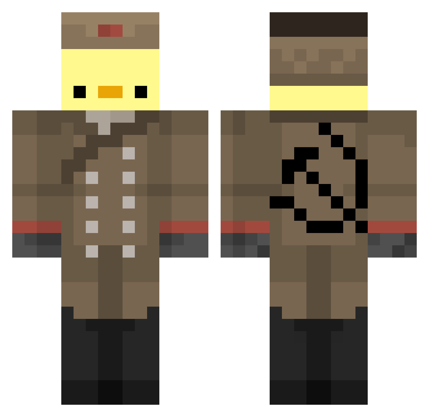 polish_water Minecraft skin, front and back view