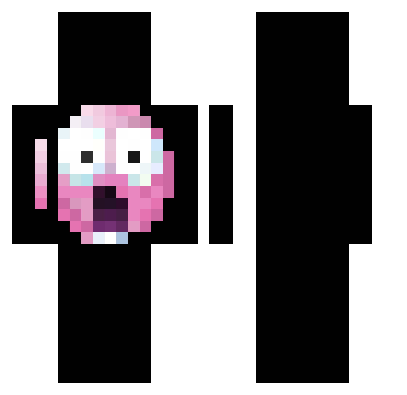 ZombieFreakHD Minecraft skin, front and back view