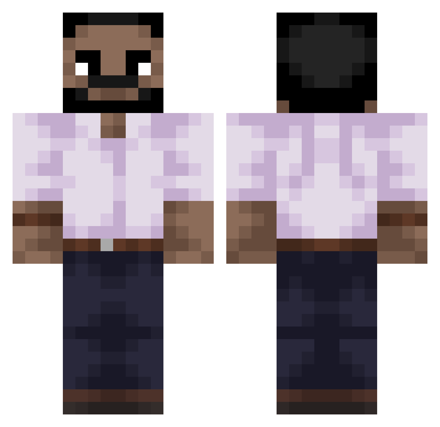 YAYA245 Minecraft skin, front and back view
