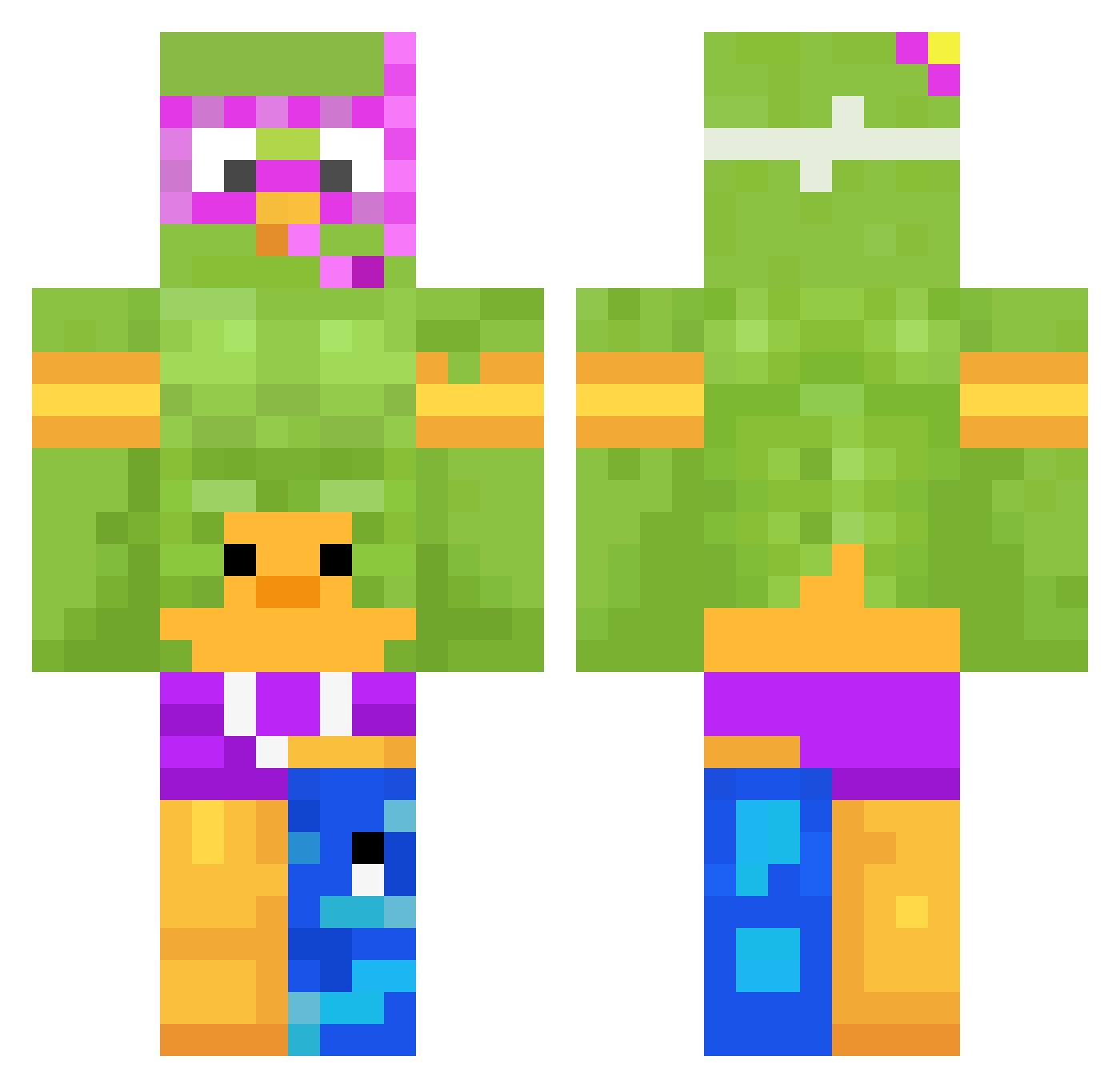 dawidos20000 Minecraft skin, front and back view