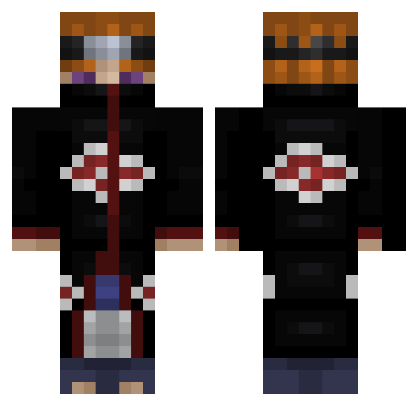 smvrff Minecraft skin, front and back view