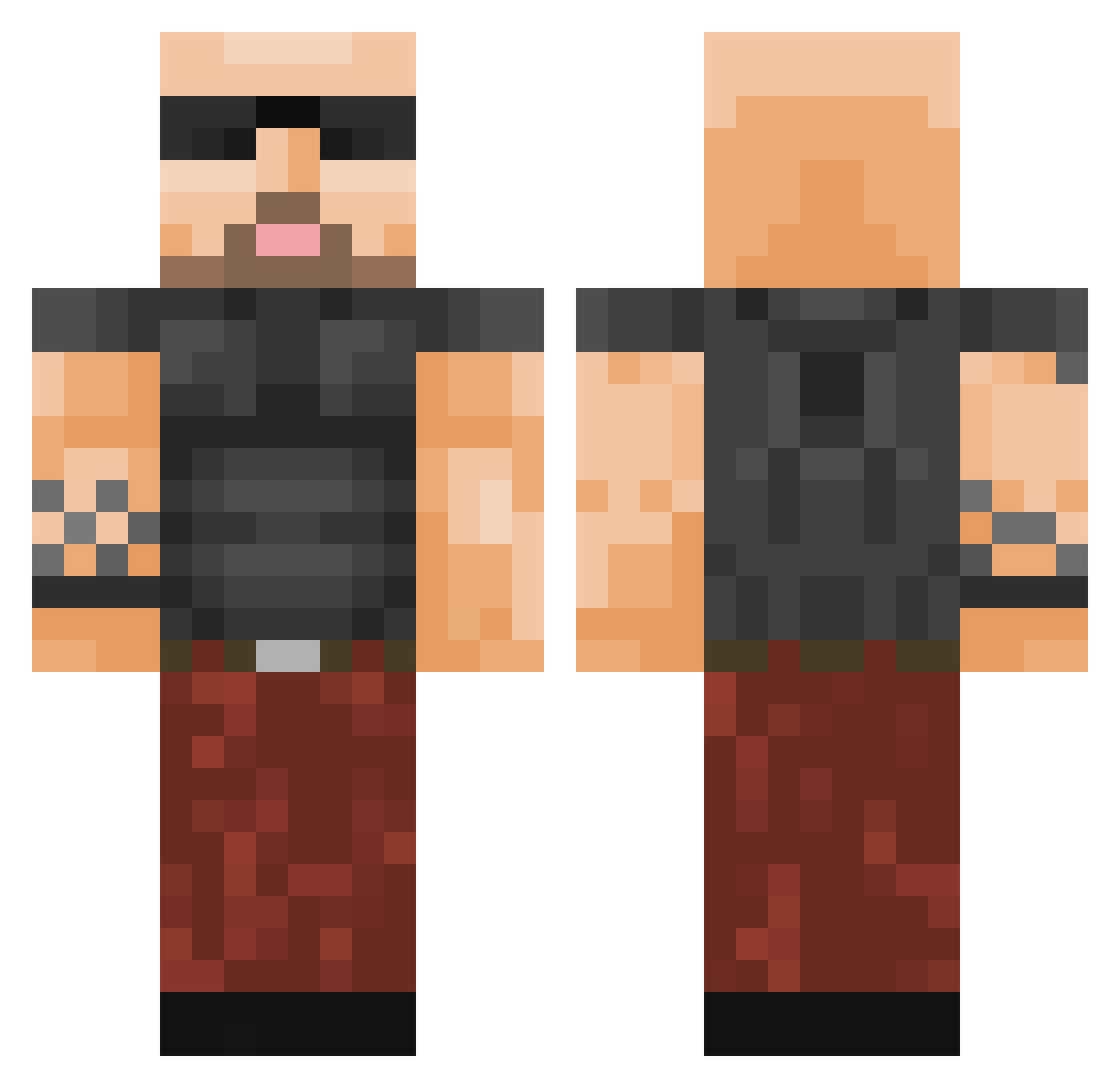 Lozora Minecraft skin, front and back view