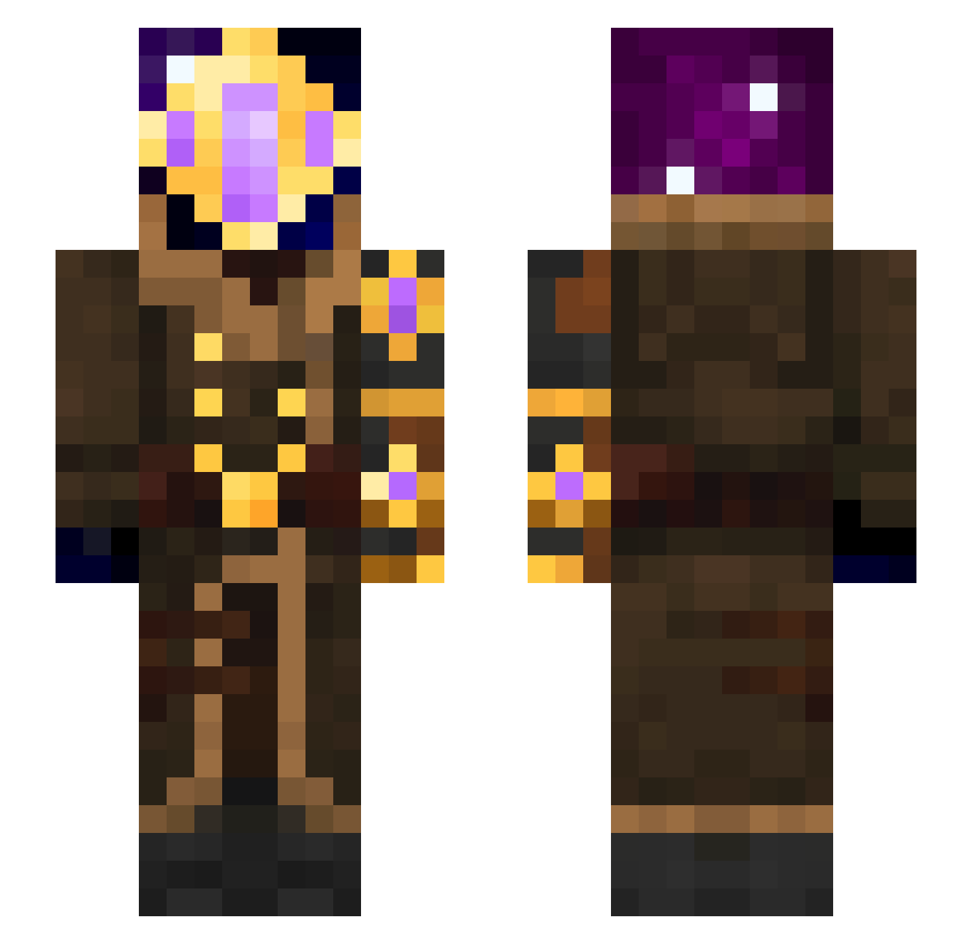Edecachu151 Minecraft skin, front and back view
