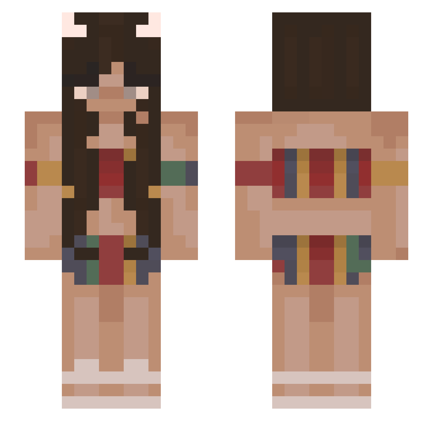 So_Yuffin Minecraft skin, front and back view