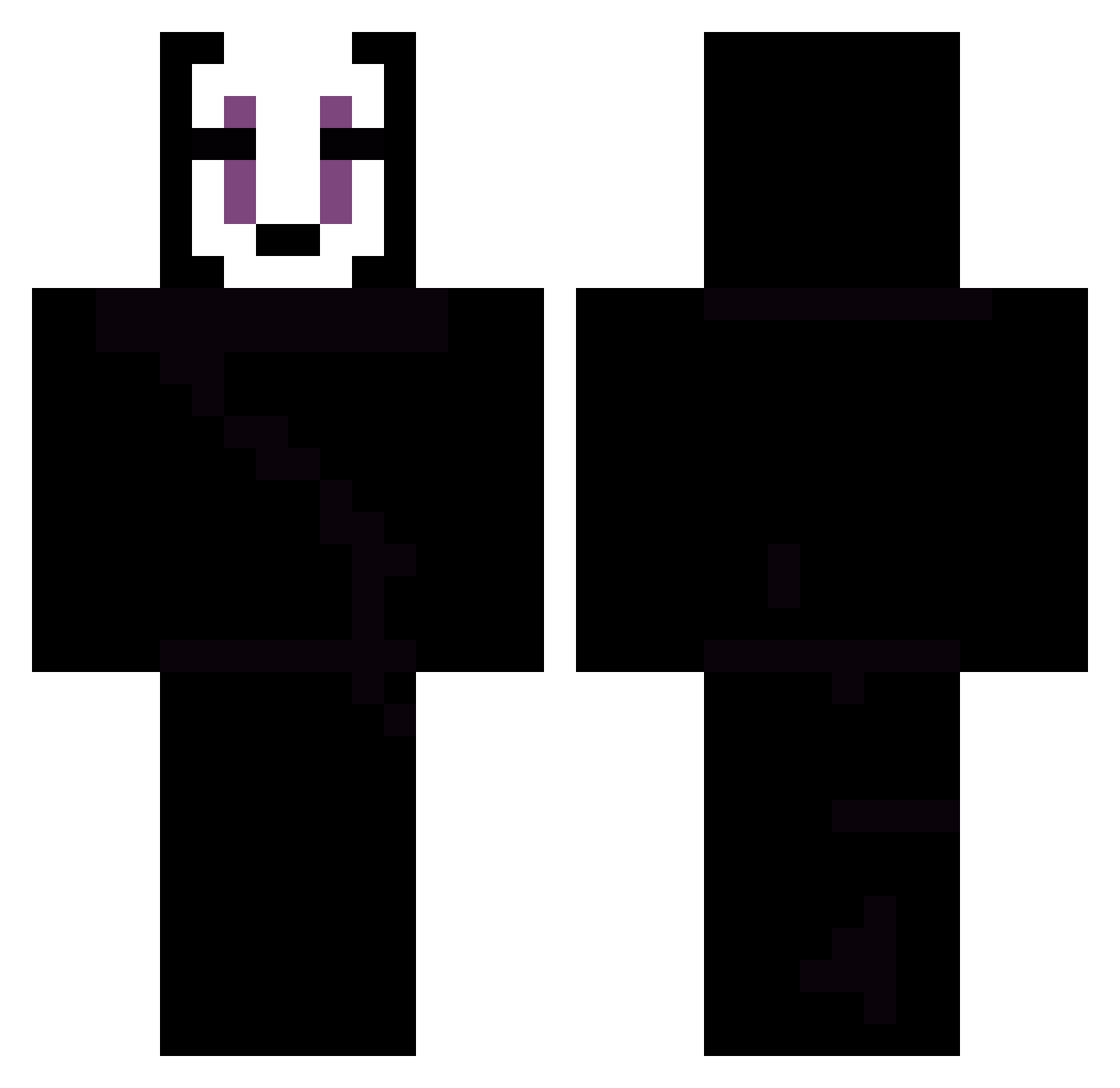 senpen Minecraft skin, front and back view