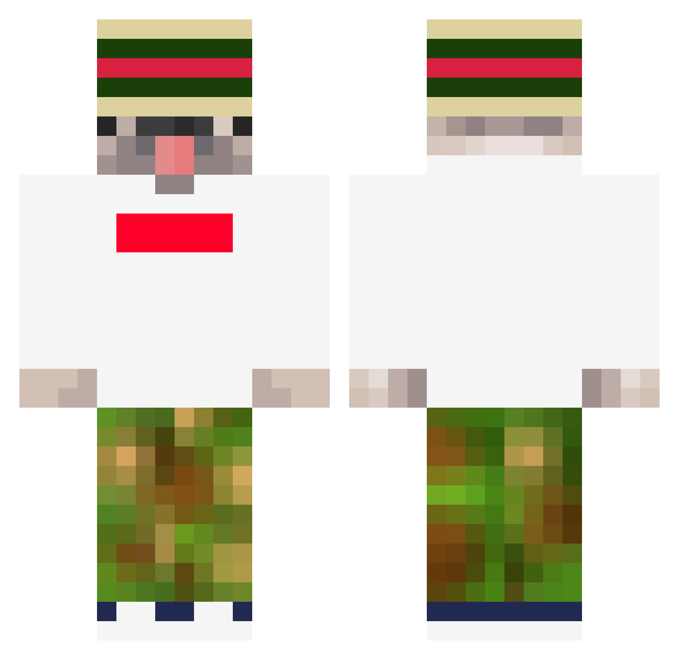 OnlyMonk17 Minecraft skin, front and back view