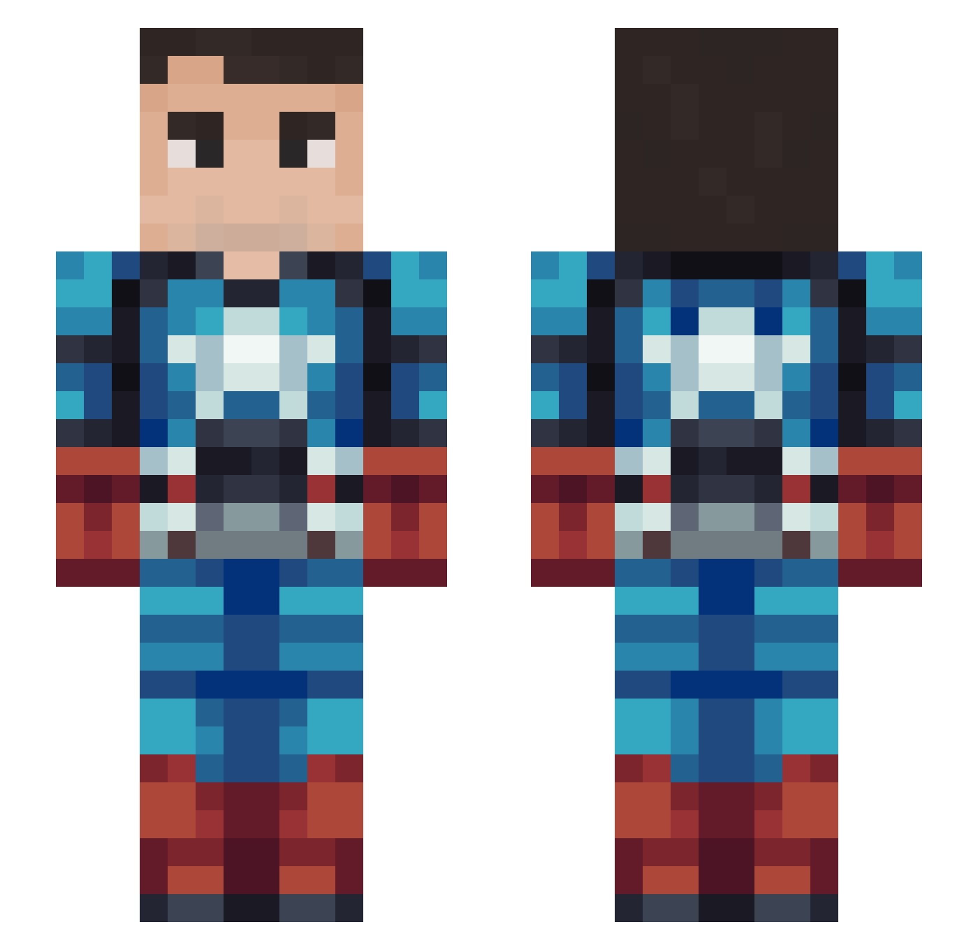 aoGiove Minecraft skin, front and back view