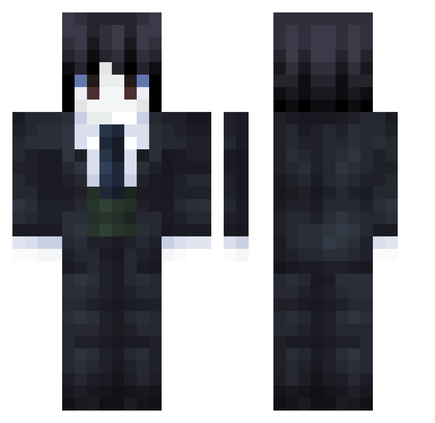 Gavsall Minecraft skin, front and back view