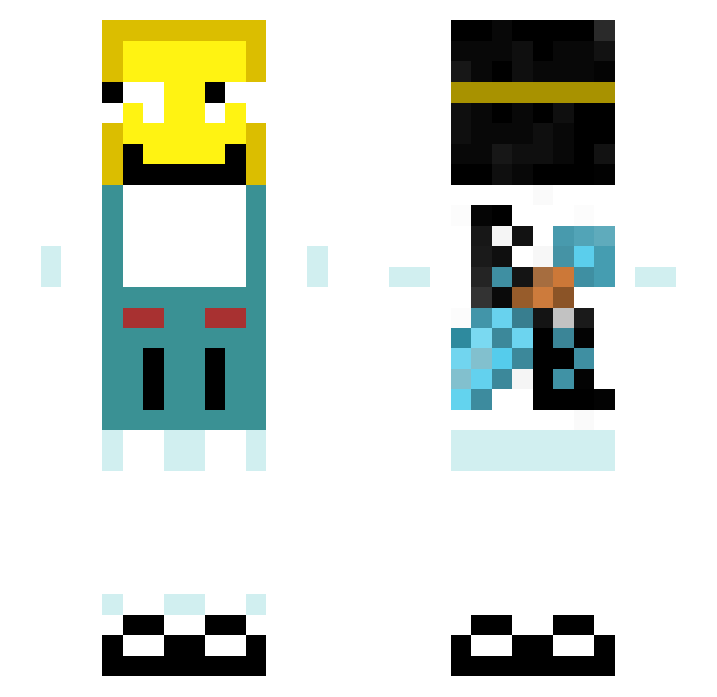 ComputerGame Minecraft skin, front and back view