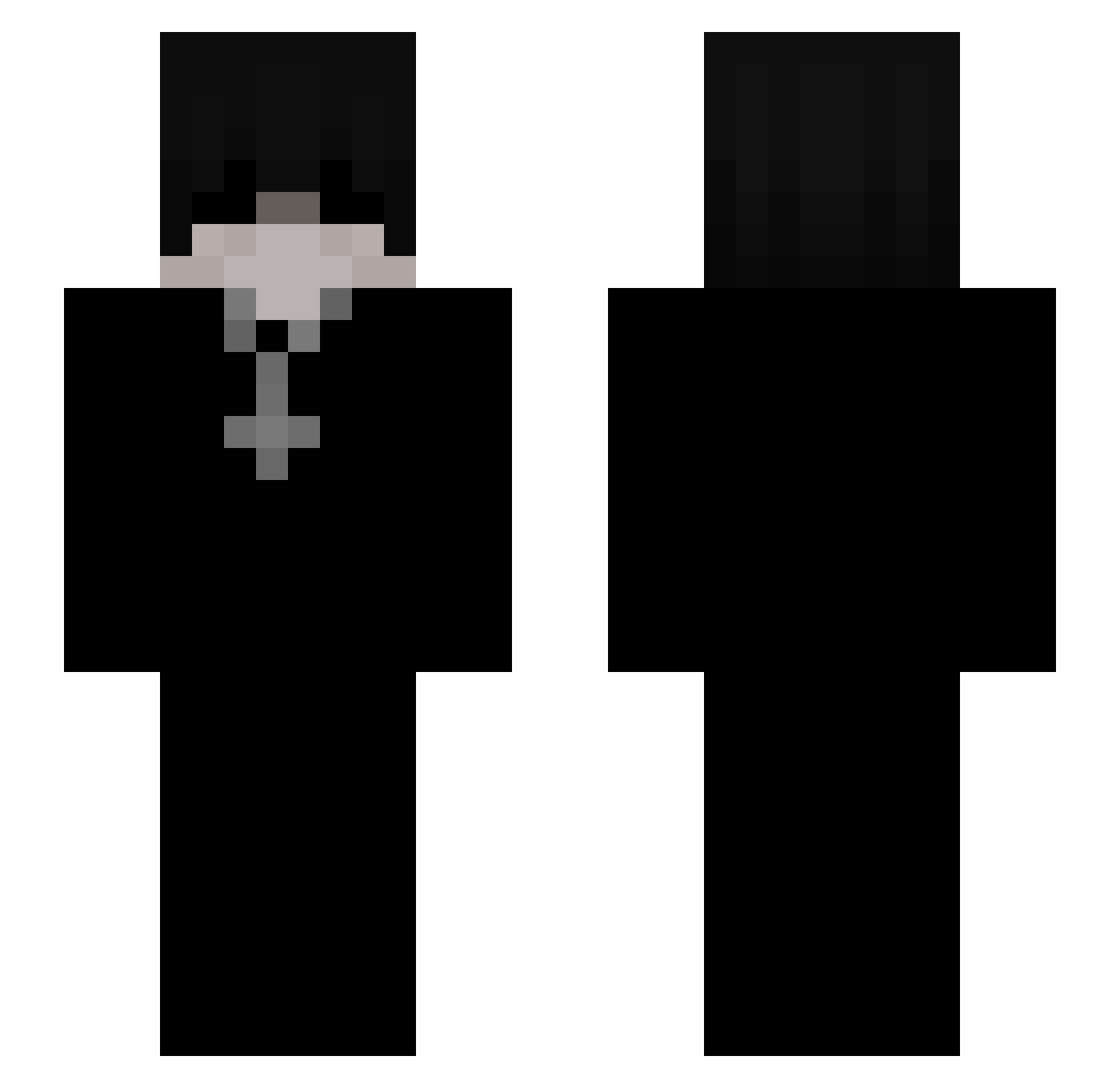 pr0tective Minecraft skin, front and back view