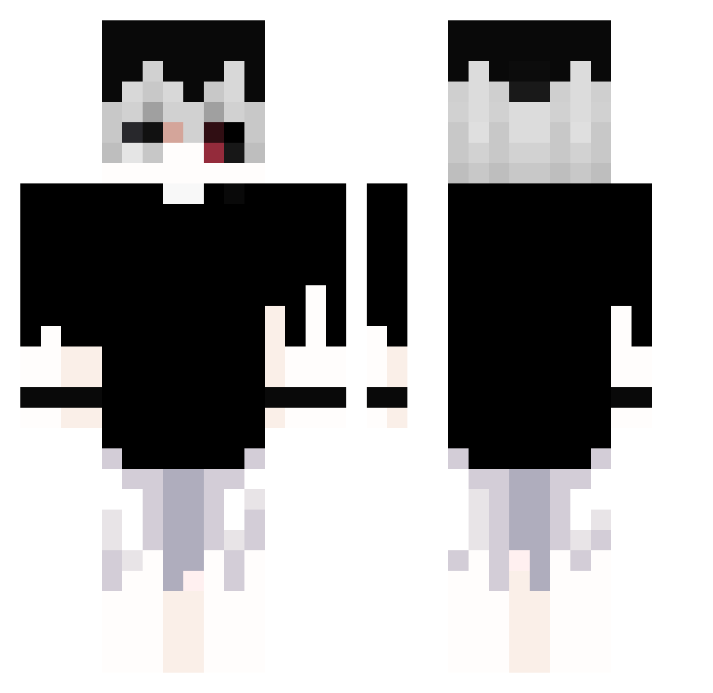 Dpax01 Minecraft skin, front and back view