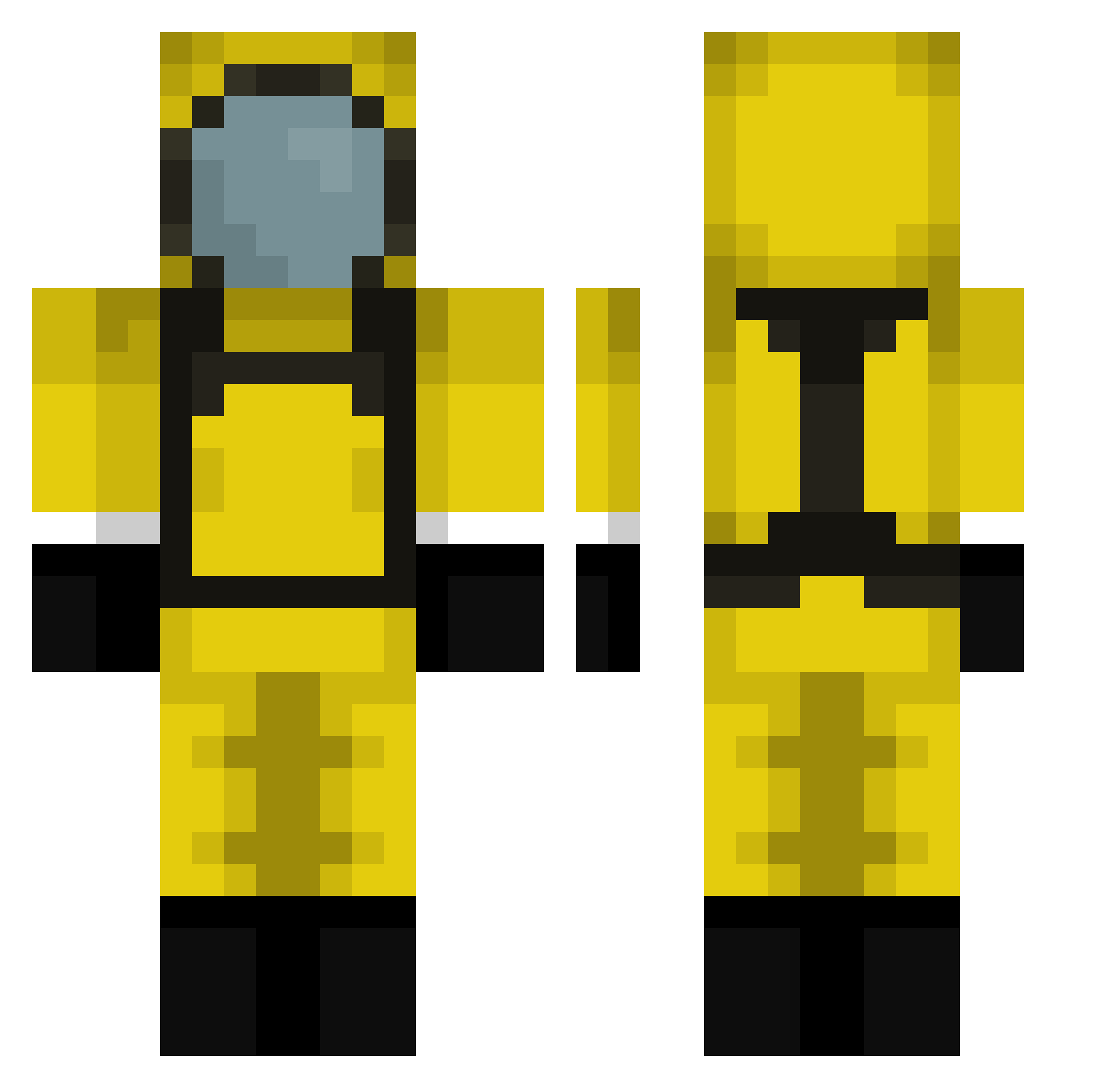Sorza Minecraft skin, front and back view