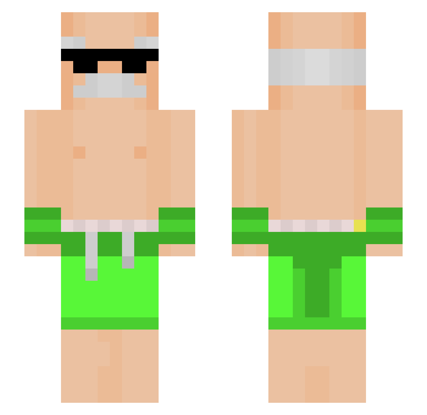CilasDS Minecraft skin, front and back view