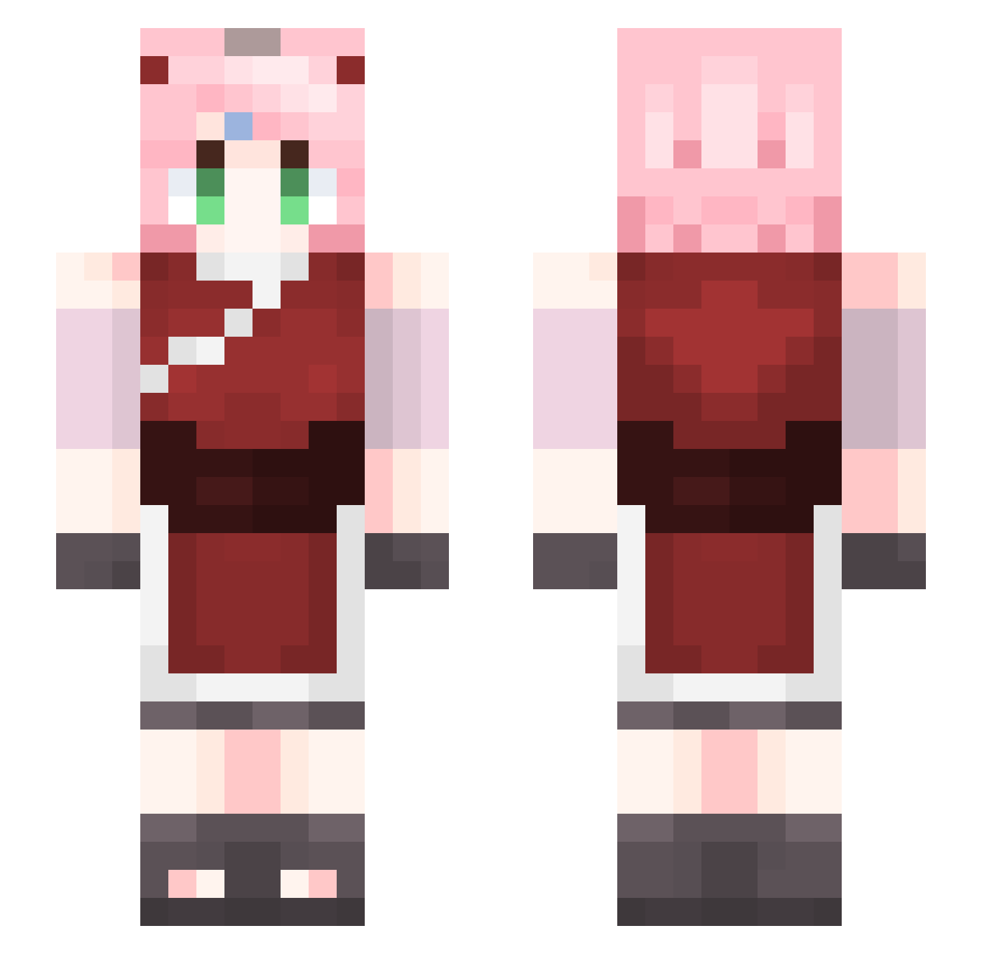 jimnvyn Minecraft skin, front and back view