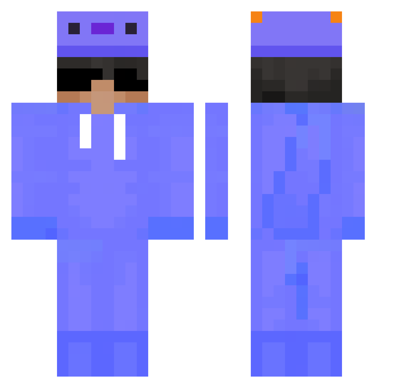 Bleufeur150 Minecraft skin, front and back view