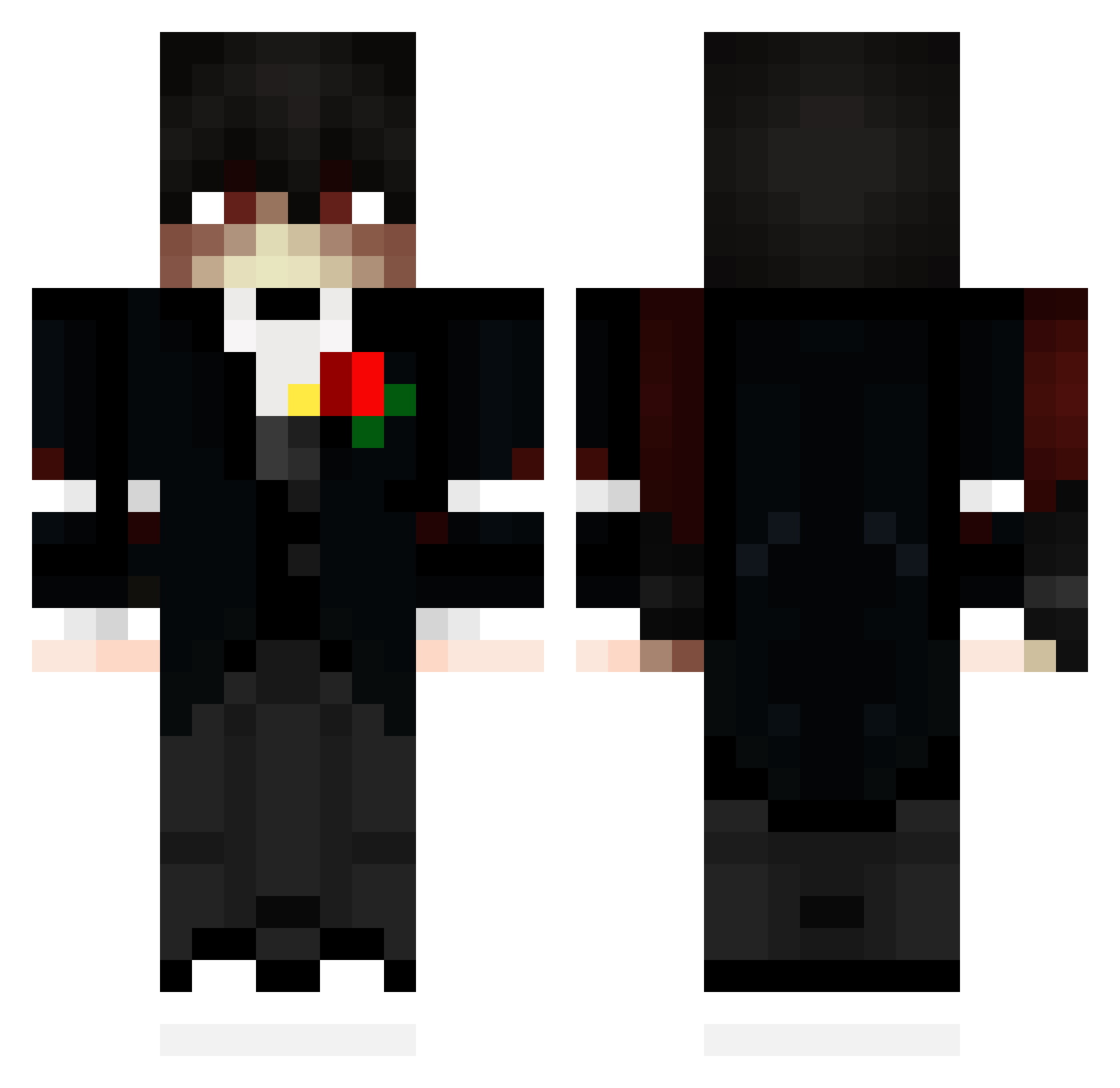Rpzy Minecraft skin, front and back view