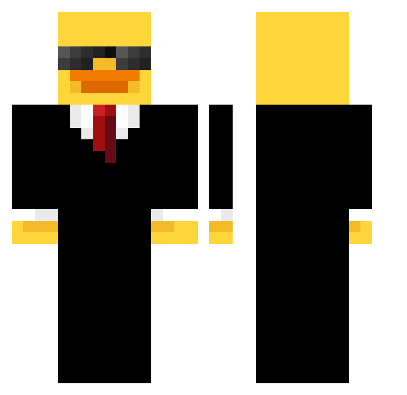 KitsuneKonKon Minecraft skin, front and back view