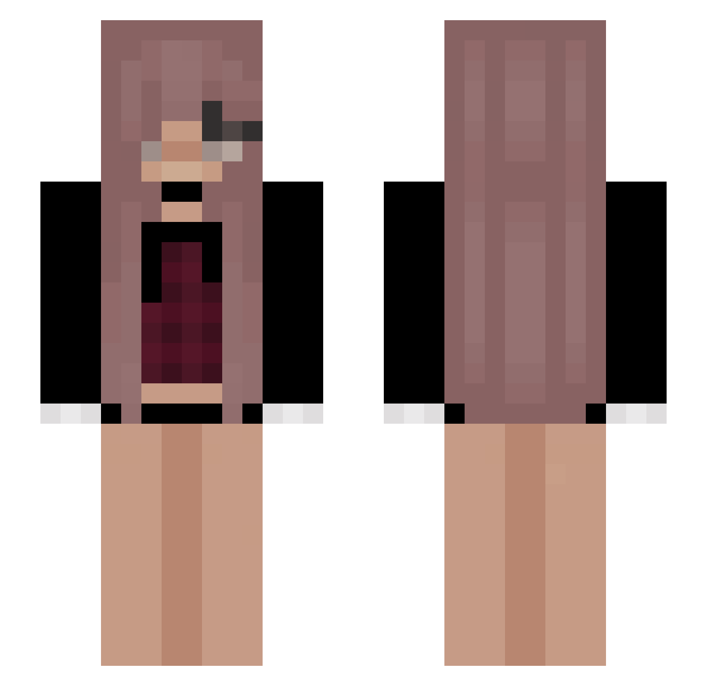 Fa1rouz Minecraft skin, front and back view