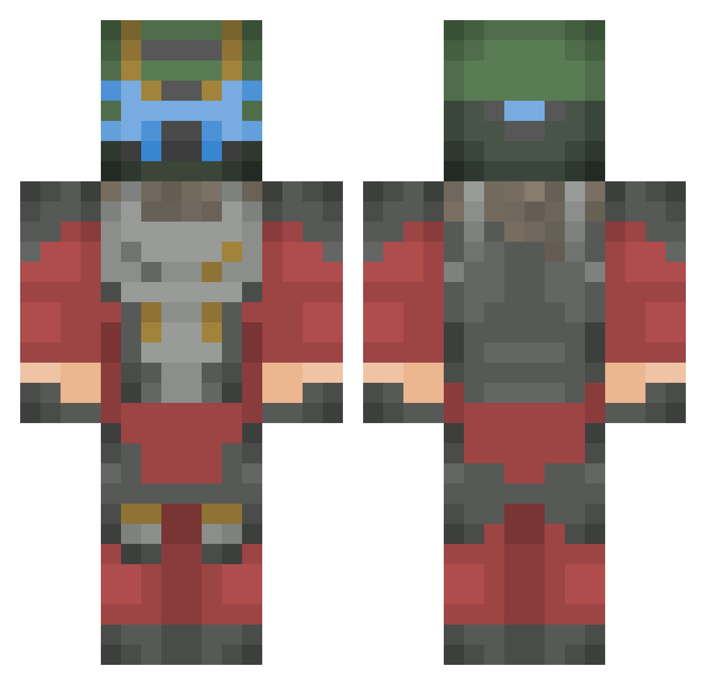 julc Minecraft skin, front and back view