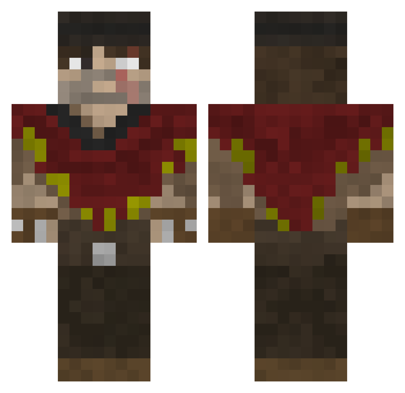 kagnyumusakg Minecraft skin, front and back view