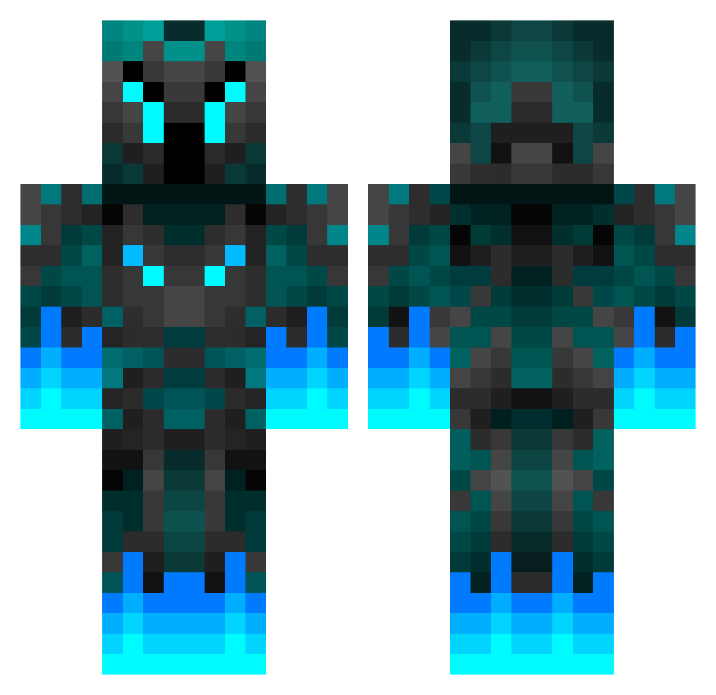 OmegaArmando Minecraft skin, front and back view