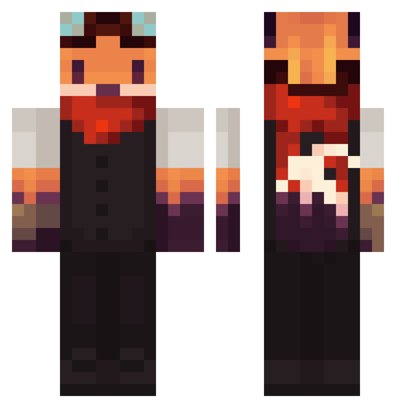 Kish_7561 Minecraft skin, front and back view