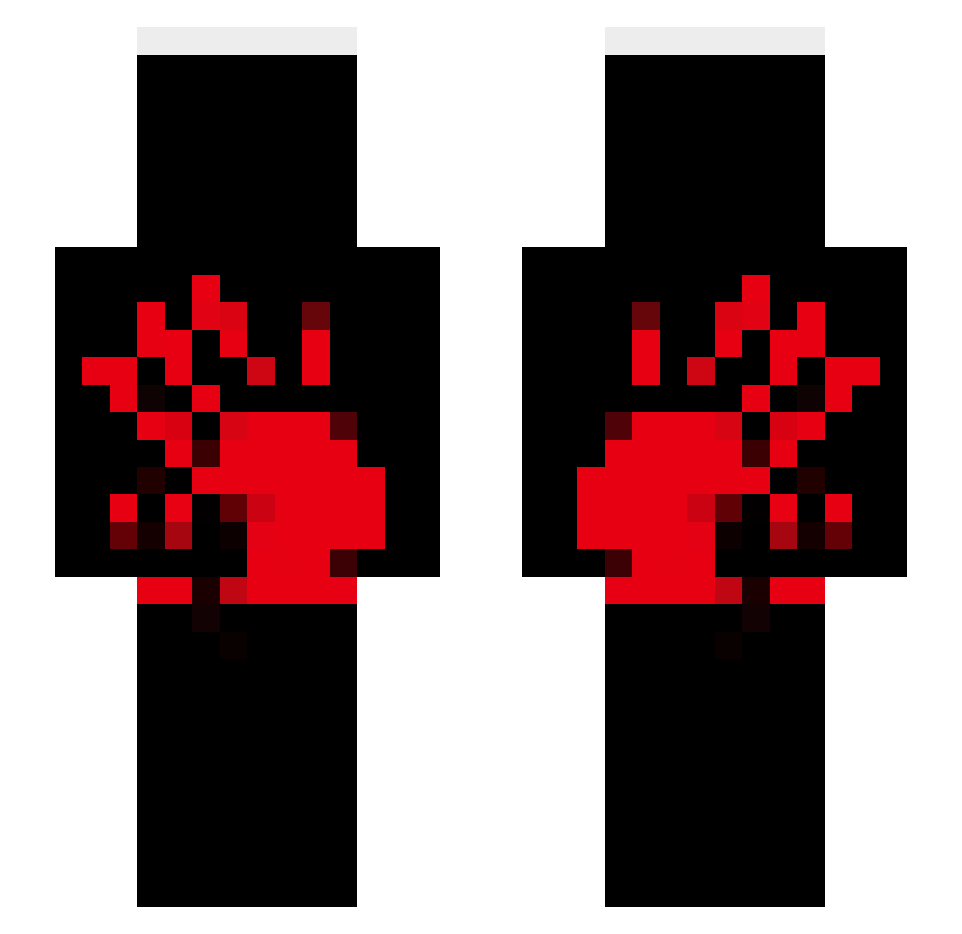 Interfuel Minecraft skin, front and back view