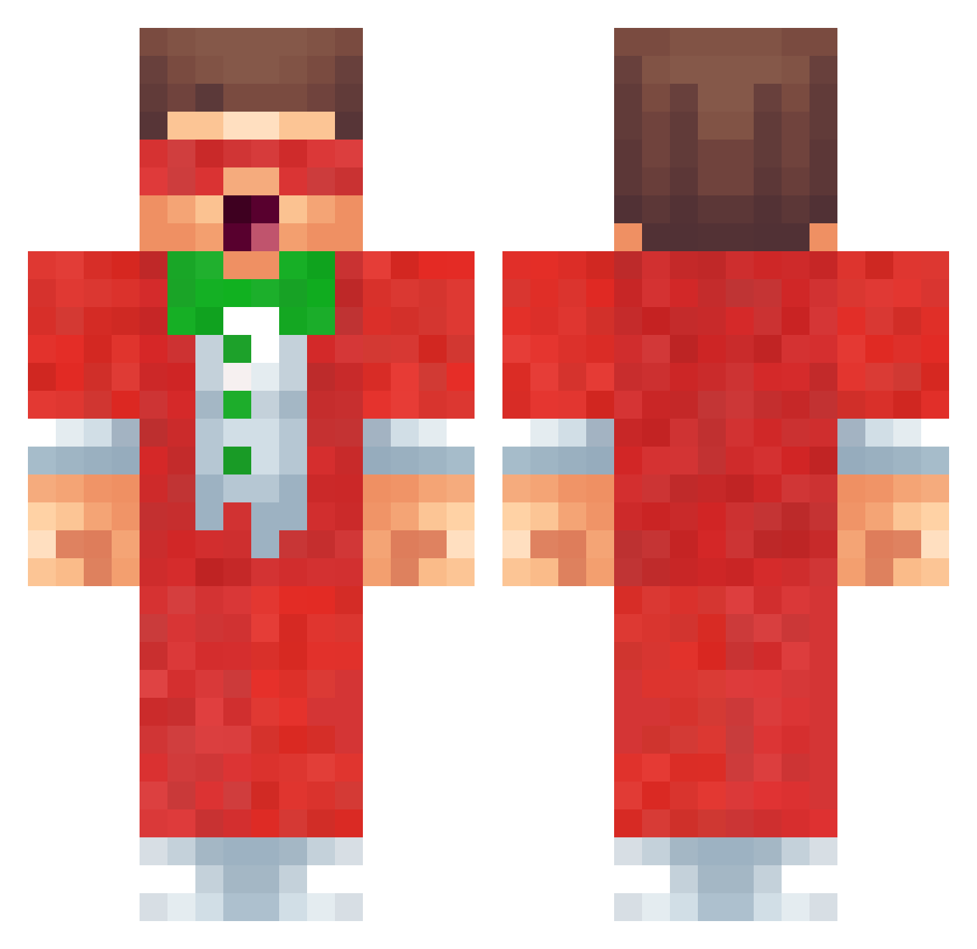 N1icking Minecraft skin, front and back view