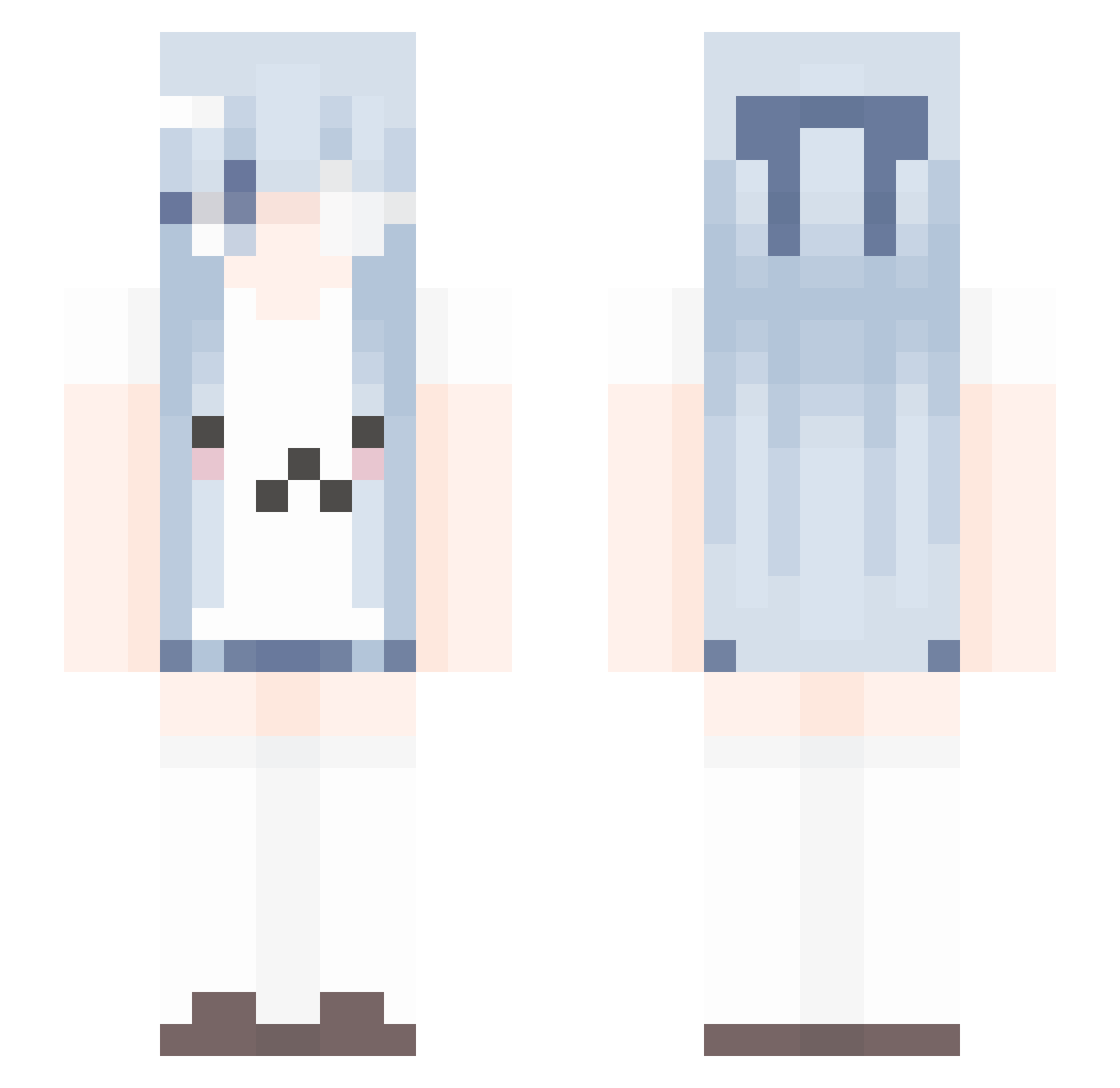 TheHimilktea Minecraft skin, front and back view