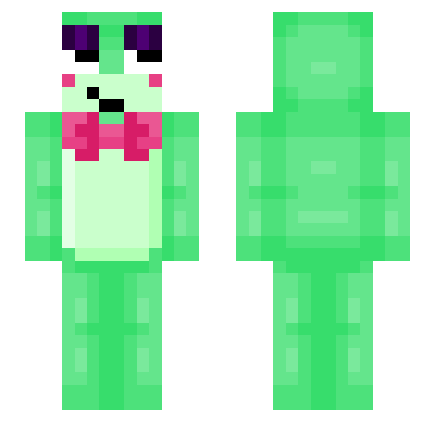 Firecatmew122 Minecraft skin, front and back view