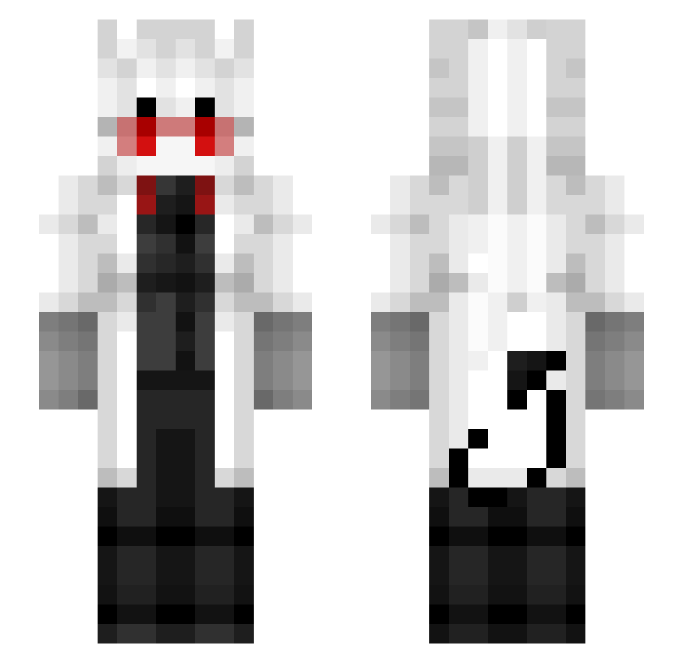 Furrczix Minecraft skin, front and back view