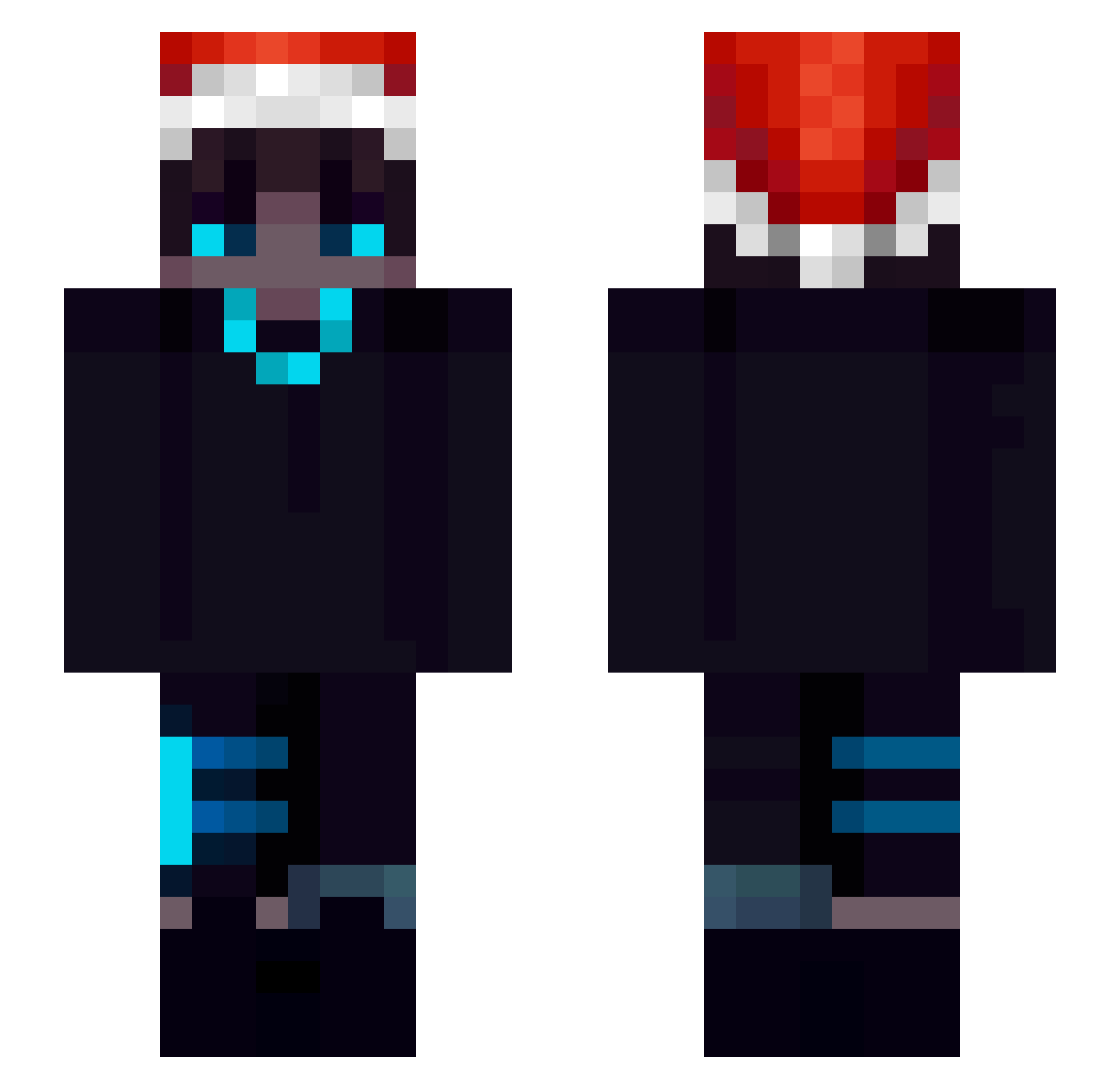 METEOR_VR Minecraft skin, front and back view